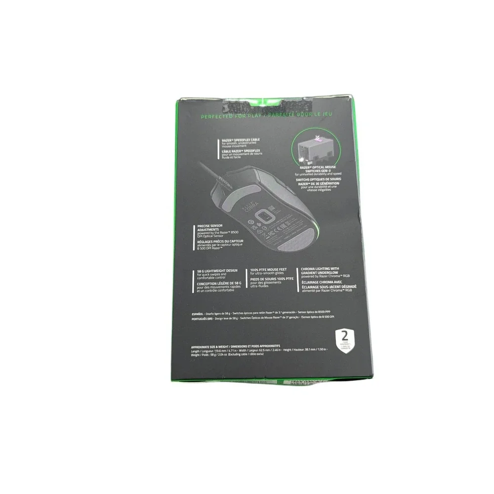 Z2O Razer Cobra RZ01-0465 Black Wired Buttons‎ Customizable Gaming Mouse